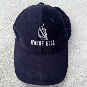 Men’s Baseball Cap Hat Navy Wood’s Hole Cape Cod